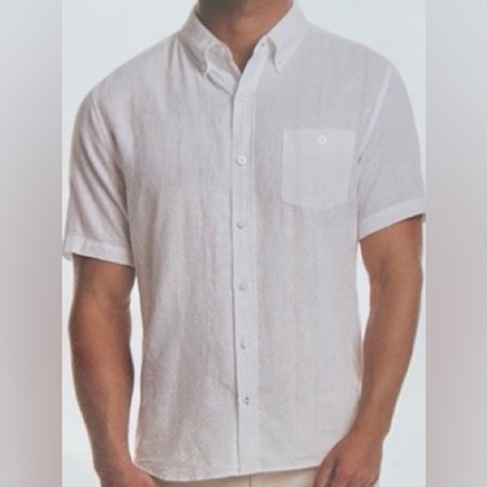 Men's Linen Shirt Weatherproof Vintage Size S